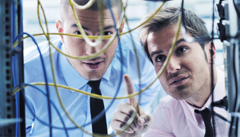 two men working on Computer Networking in Trenton, Levittown, Abington, Hamilton, Cheltenham, King of Prussia