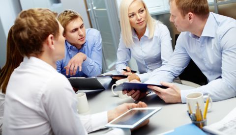 An IT Consultant Discussing a Project with a Small Business in Southampton, PA